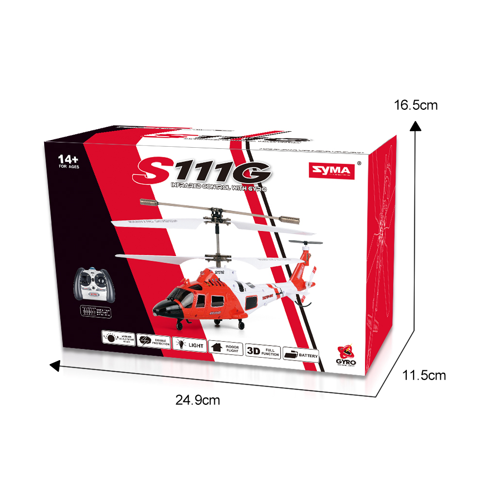 Syma-S111G-35CH-6-Achsen-Gyro-RC-Hubschrauber-RTF-fuumlr-Kinder-Anfaumlnger-Innen-1988620-8